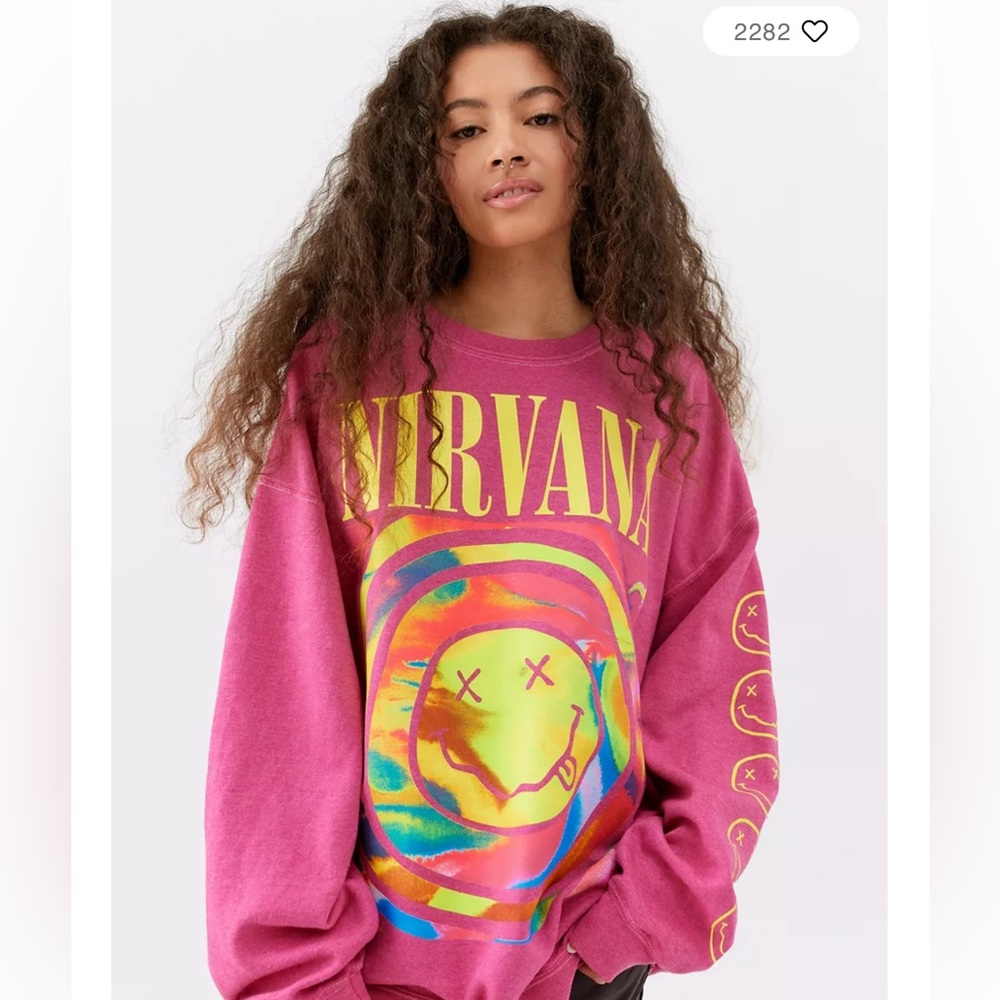 UO Pink Nirvana Hoodie